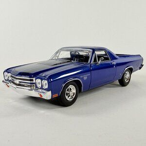 Motor Max 1970 Chevrolet El Camino SS 396 Diecast 1:24 Blue Pickup Truck